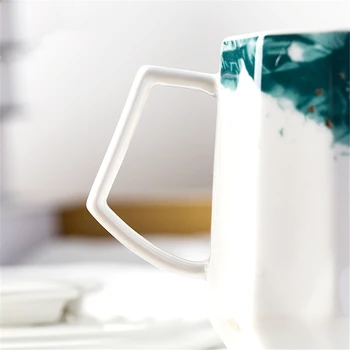 

Office Mug Mug With Lid With Spoon Ceramic Creative Milk Diamond Coffee Couple Breakfast Tea -Warm Moment Lid 400Ml