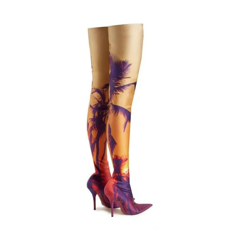 Новая модель; botas mujer; Высококачественная обувь; женские ботфорты выше колена; высота каблука 11 см; женские сапоги с цветком; американские размеры 3-16; 17