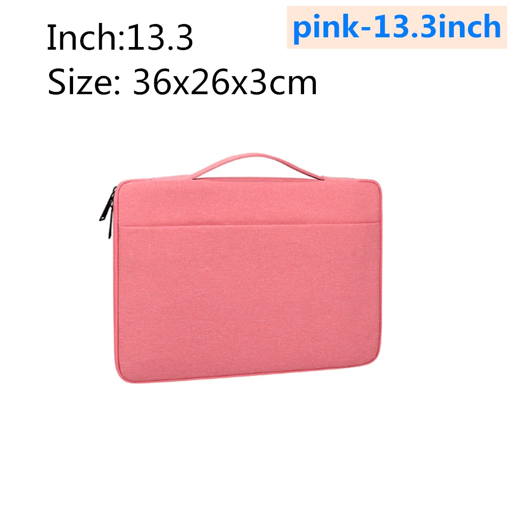 pink-13.3inch Водонепроницаемый ноутбук сумка рукав чехол Защитный 13,3 14,1 15,4 15,6 дюймов для ноутбука Apple лайнер посылка macbook просо чехол - Цвет: pink-13.3inch