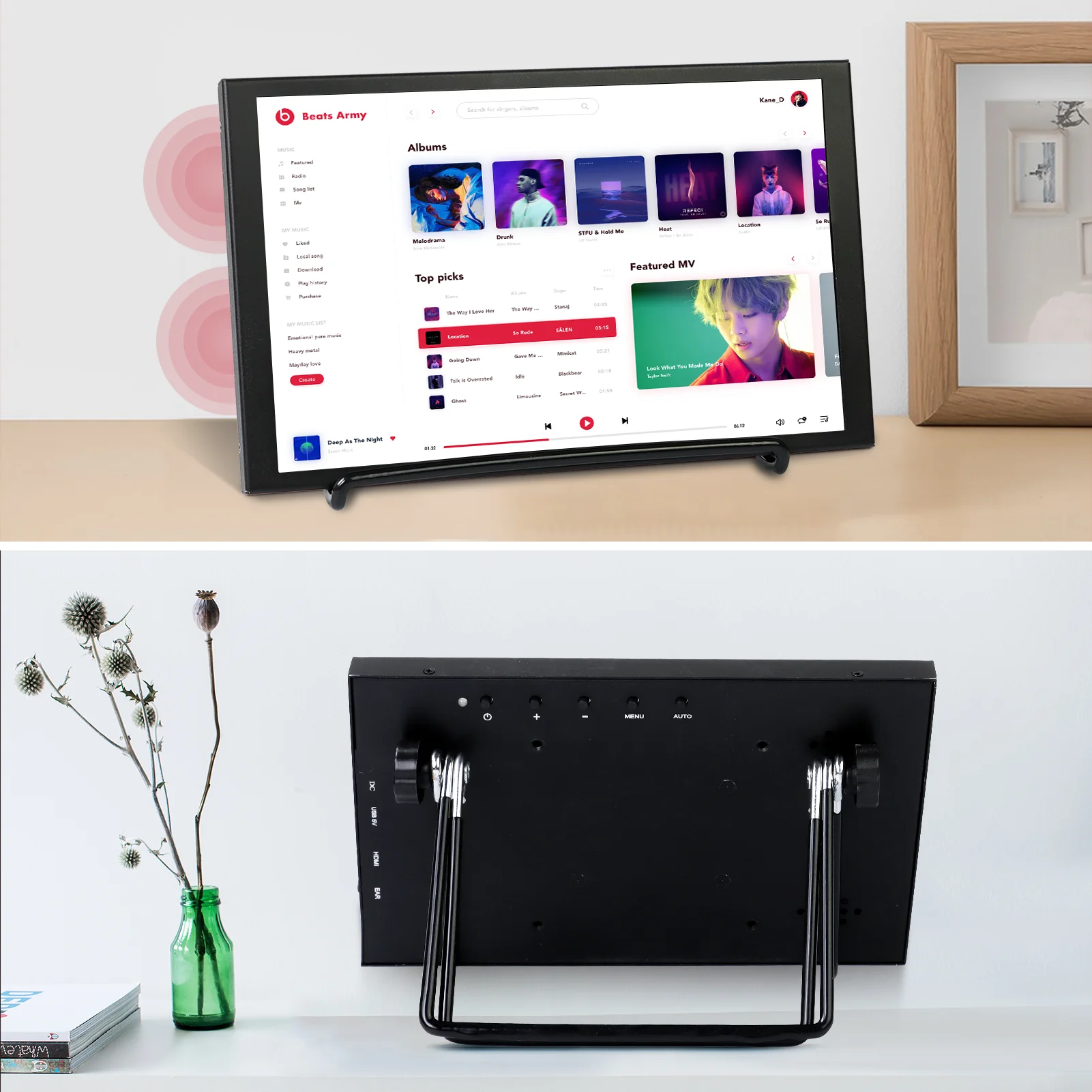 Ʈ PC  ޴ LCD ÷,    ܼ, HDMI, 8 ġ ġũ , 1280x800, ǰ