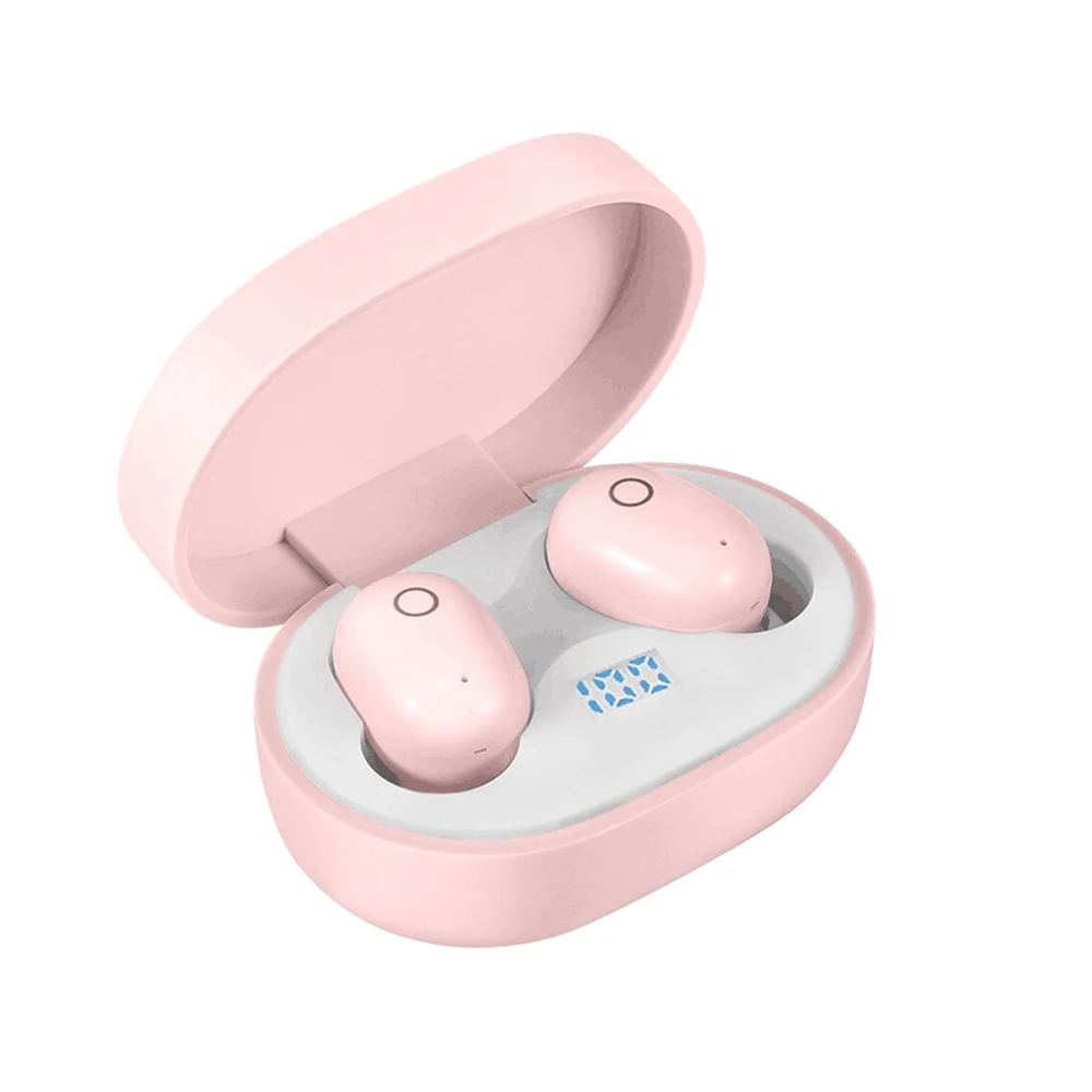Розовый DT-8 TWS беспроводные Bluetooth наушники светодиодный дисплей сенсорный TWS Беспроводные наушники с внешним аккумулятором гарнитура с микрофоном Bluetooth 5,0 - Цвет: Розовый