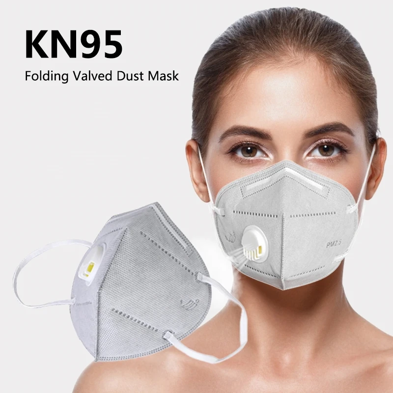 

White Color Ship Within 48H! N95 Mask Prevent Flu Mouth Masks KN95 Safety As kf94 ffp2 Daily Protective Face Mask Facial Cover