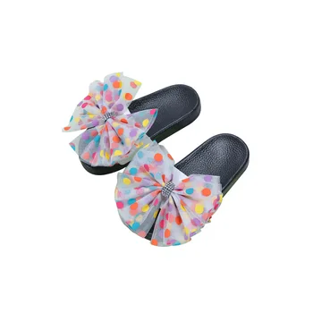 

2020 Summer New Children's Slippers Spots Rhinestone Butterfly Slippers Girls Princess Kids Fashion Soft Bottom Non-slip Sandals