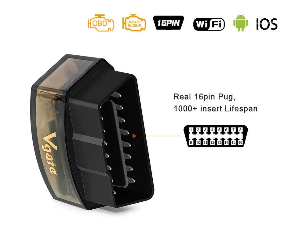 Vgate iCar Pro ELM 327 V2.1 OBD OBD2 Bluetooth 4,0 wifi сканер OBD 2 ODB2 автомобильный диагностический инструмент ELM327 V2.1 Easydiag PK V1.5