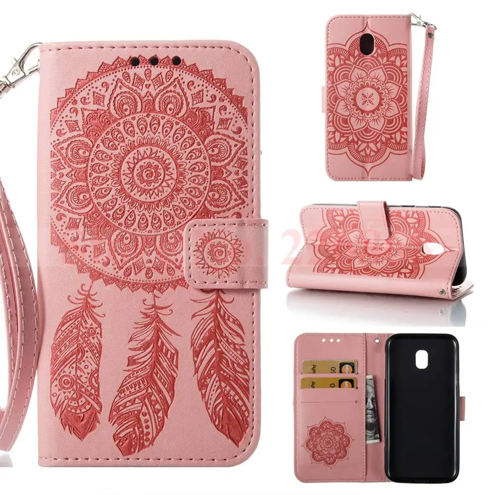 

Cases Emboss Flower Pattern Leather Silicone Wallet Flip Case For J3 (2017)Ure J330 J3 Pro J3 2015 J3 (2016) J310