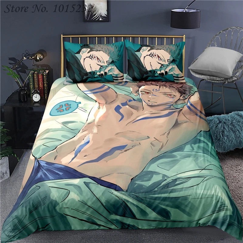 Japan Anime 3D Printed Bedding Set Duvet Covers Pillowcases Comforter Bed Linen | Дом и сад