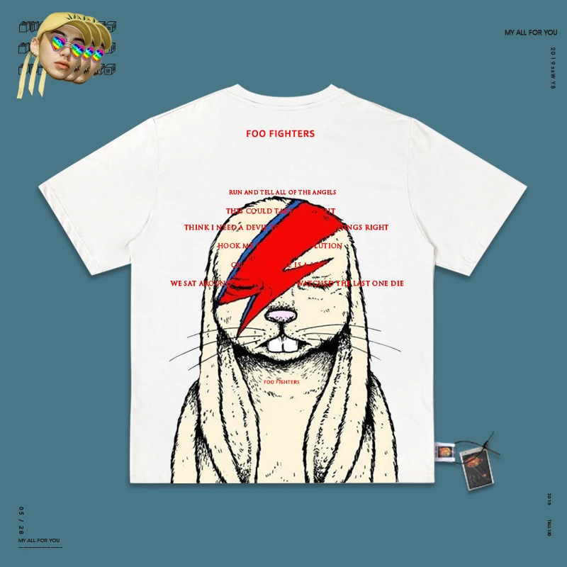 Tide Brand T Shirt Fire War Chariot Band Foo Fighters Salute Fund Rock Music Lover Short Sleeve T Shirt Men And Women