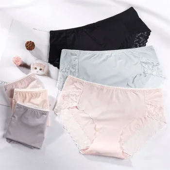 

1PC Women Underwear sexy panties majtki damskie Lace Cotton Seamless Briefs трусы женские хлопок culotte femme bragas mujer #L