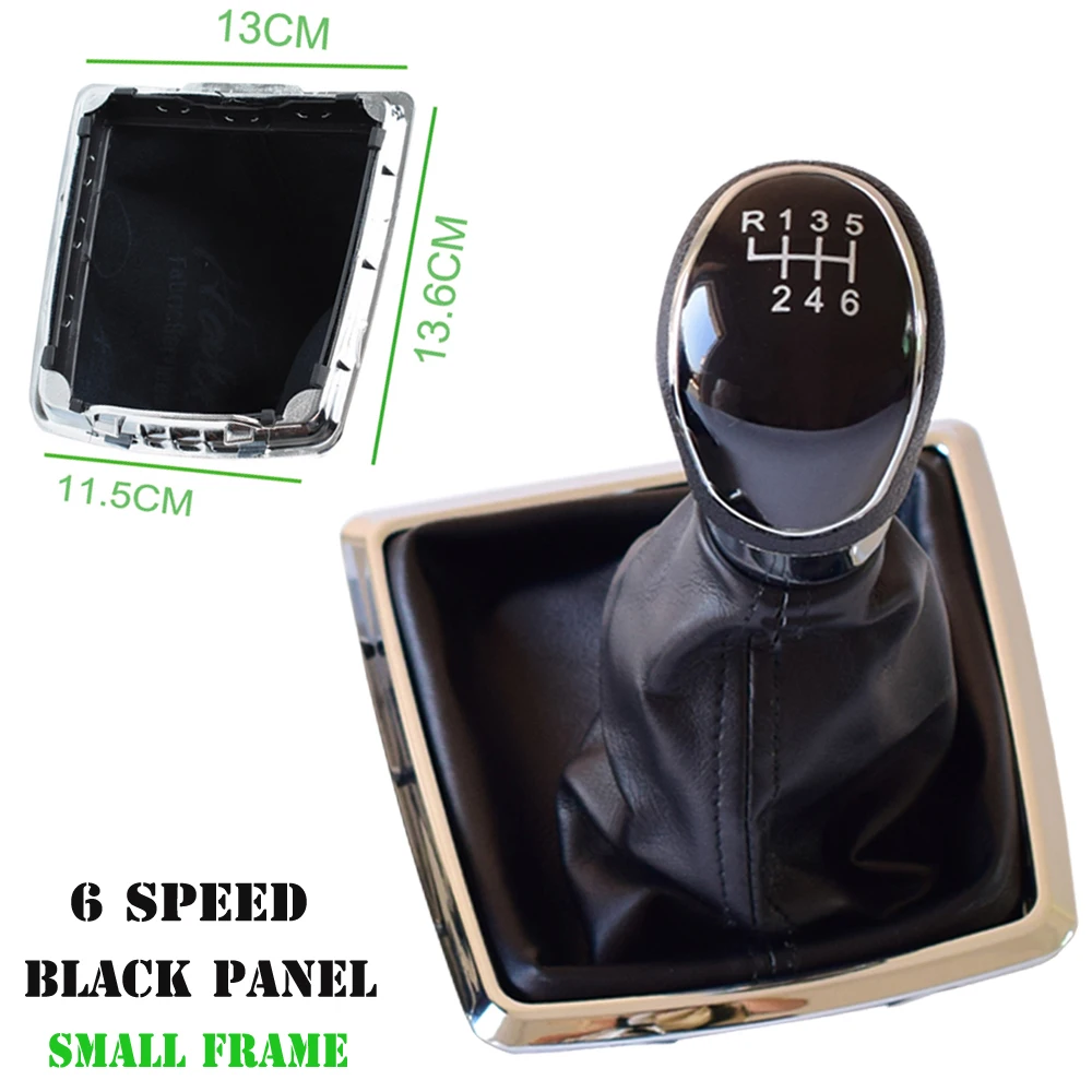 

ABS Car MT GearShift Stick Knob Handle Lever For 5/6 Speed With Gaiter Boot Leather Cover For Ford Focus2 MK2 05-08/Fiesta 08-12