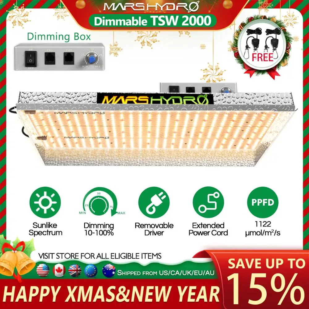 Новинка! Mars Hydro TSW 2000W светодиодный светильник для выращивания солнца полный