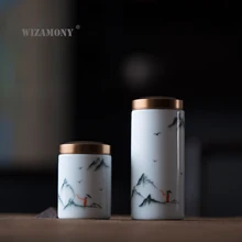 WIZAMONY китайский чай Цзиндэчжэнь caddy маленький керамический контейнер для кунг-фу для чая пуэр маленькие чайные комоды для хранения