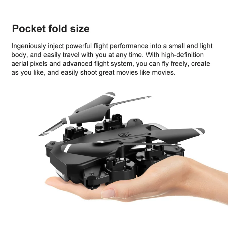 Latest KK6 Mini Drone with WIFI FPV 4K HD Camera RC Remote Control Helicopter Foldable Gesture Selfie Quadcopter Gifts for Kids