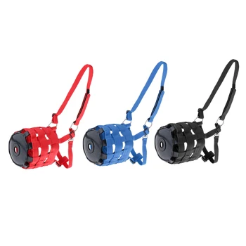 

Easy Breathe Grazing Muzzle Horse Pony Nylon Grass Grazing Muzzle with Halter Adjustable Comfortable