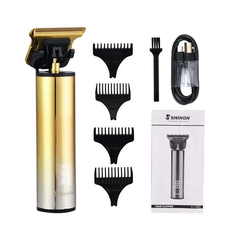 Máquina de Cortar Aparador de Pêlos sem Fio Máquina de Corte de Cabelo Recarregável Baldheaded Cabelo Elétrico Barbeador Trimmer 0mm Masculino Barbeiro Usb t9 3 Aparadores de pelo