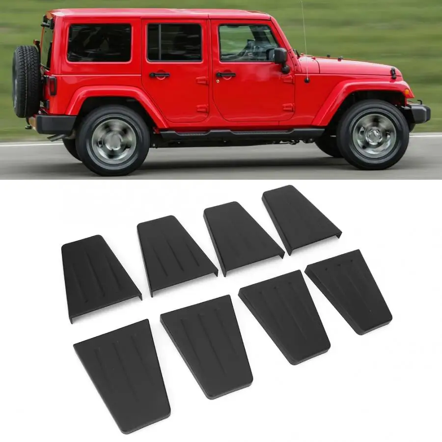 8 шт Накладка для дверных петель отделка Подходит для Jeep Wrangler JK 4 двери 2007 2008 2009 2010 2011 2012 2013