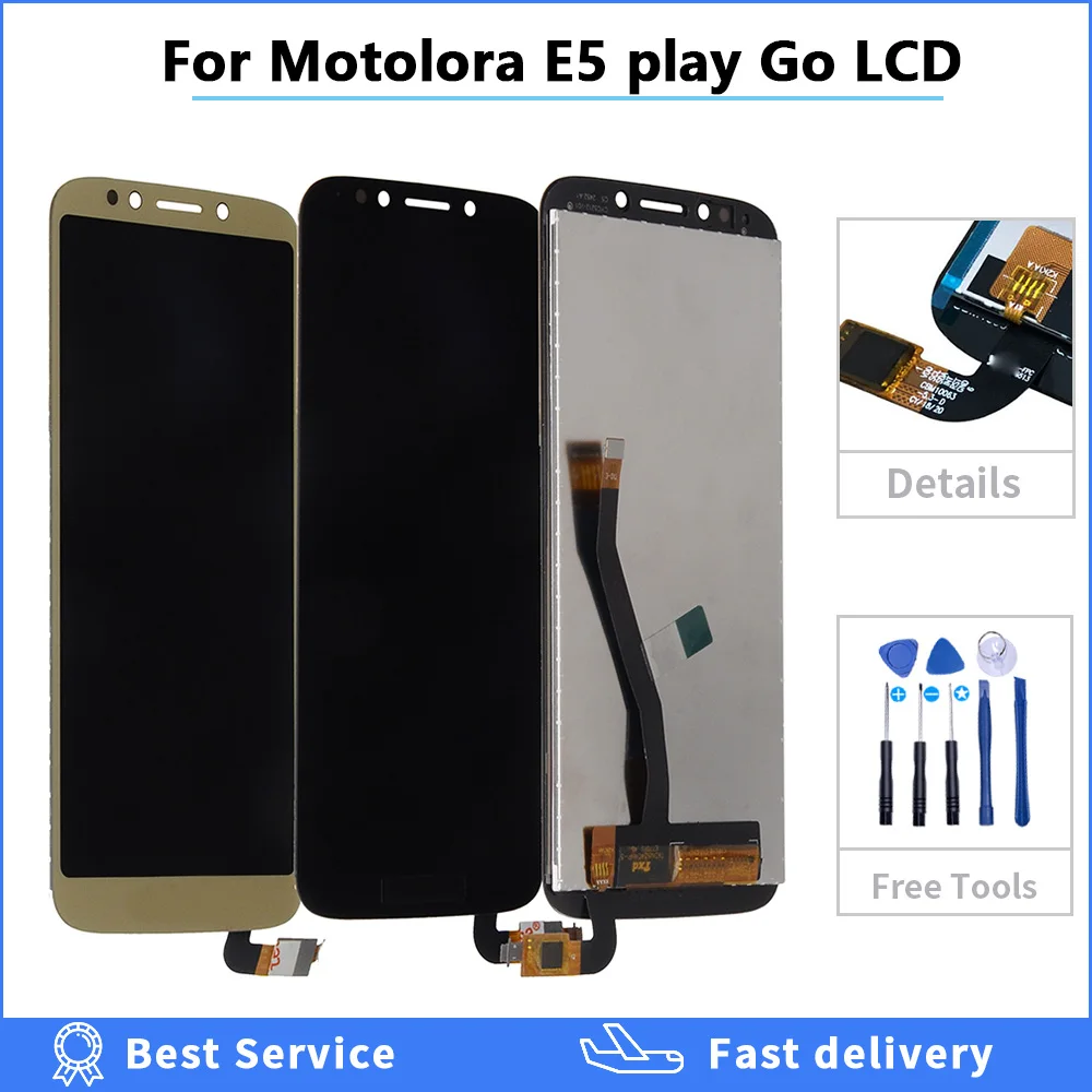 100% протестированный ЖК-дисплей для Motorola Moto E5 play Go ЖК-сенсорный экран дигитайзер