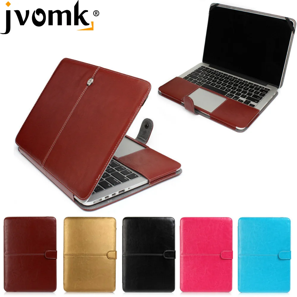 Чехол для ноутбука из искусственной кожи для Apple Macbook Pro Air retina 11 12 13 15 дюймов с сенсорной панелью+ Прозрачный чехол для клавиатуры