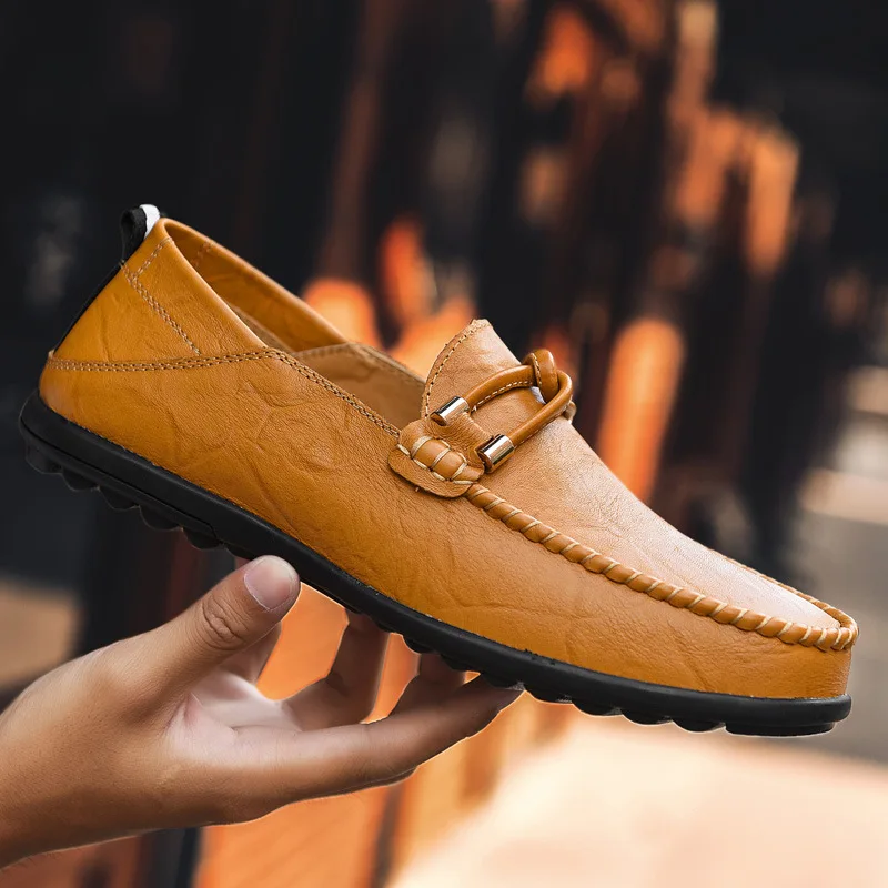

2019 New Style MEN'S Casual Leather Shoes Versatile Foot Covering Soft-Sole MEN'S SHOES Business Casual Shoe Men's