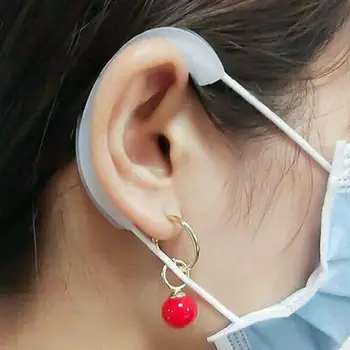 

2pcs Silicone Face Mask Ear Hooks Cover Soft Comfortable Ear Protection Hook Earbud Gel Protective Mask Accessories