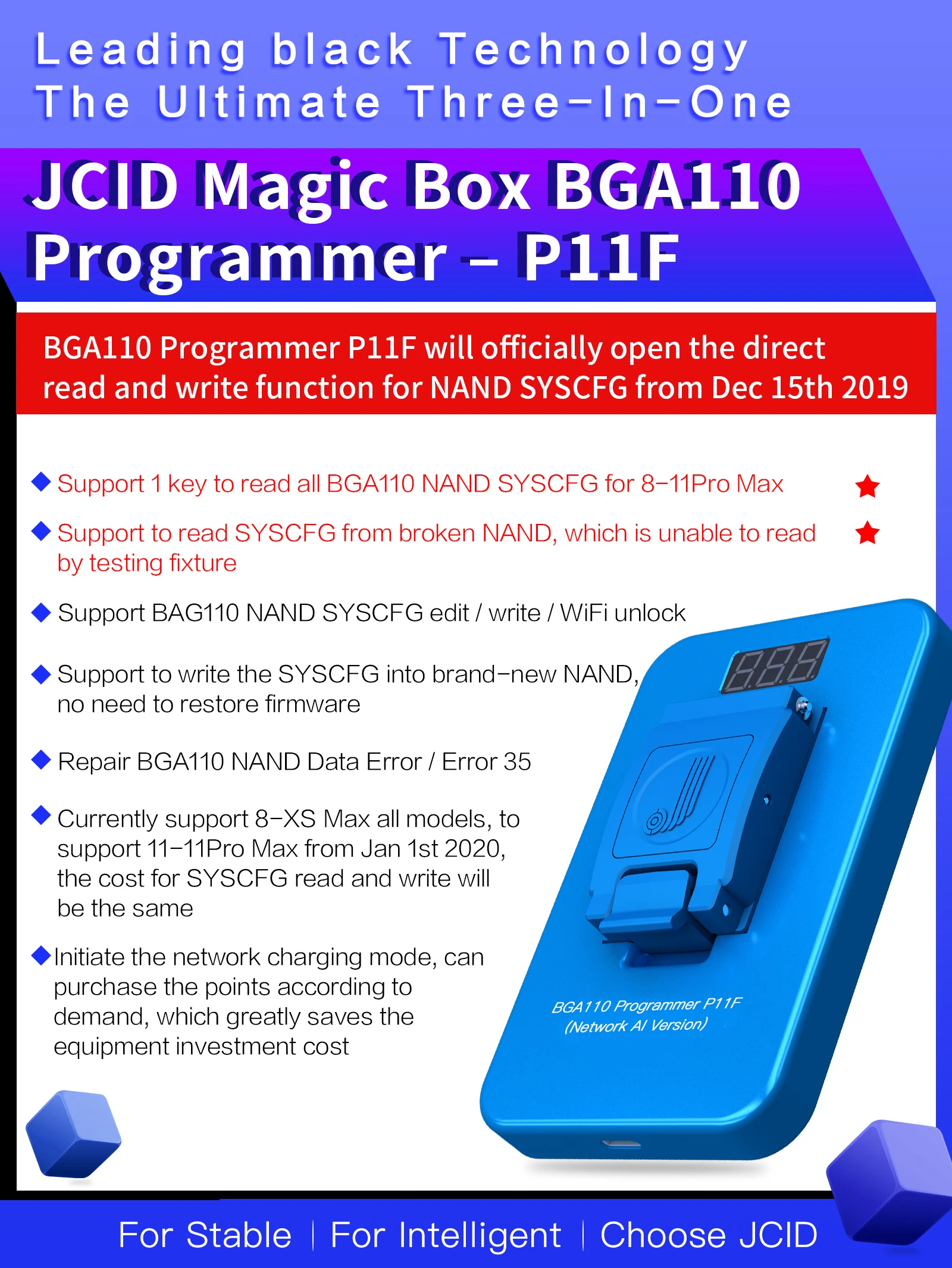 JCID Magic Box BGA110 Programmer – P11F