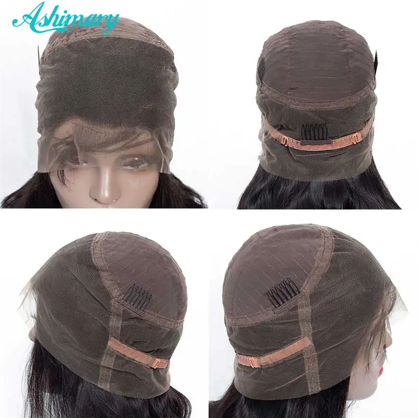 Ashimary-Peluca de cabello humano rizado con encaje Frontal, pelo de onda profunda 360 transparente, línea de pelo prearrancada con Babyhair, Full HD, 360