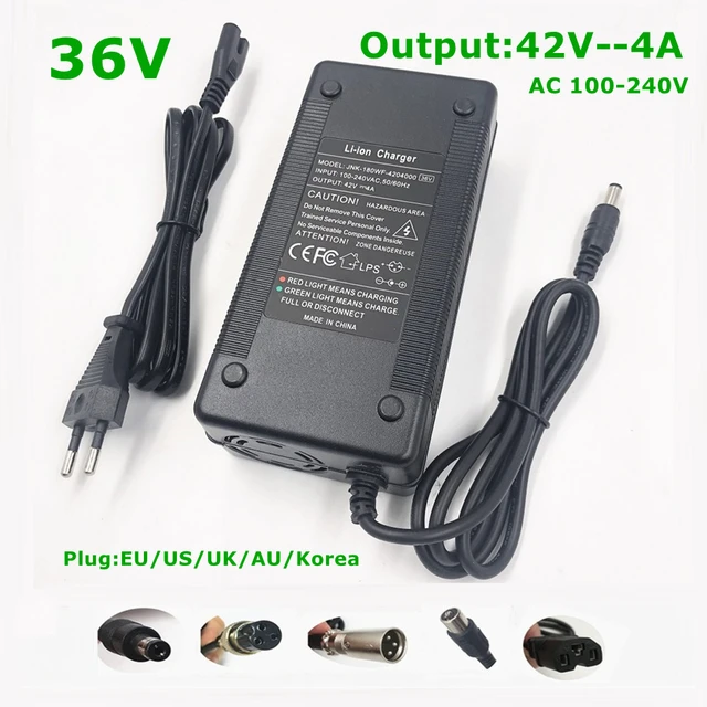  42V 4A DC Charger Power Supply Adapter 36V Electric