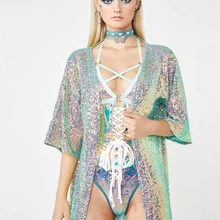 Стиль женский певец ночной клуб бар костюм сексуальный блесток боди халат для женщин сценическая одежда для выступлений комбинезоны одежда DWY2542