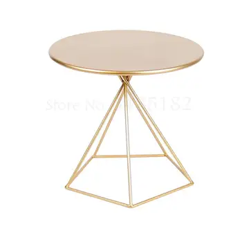 

Nordic side table ins creative coffee table living room simple sofa corner table small side table iron bedroom round table