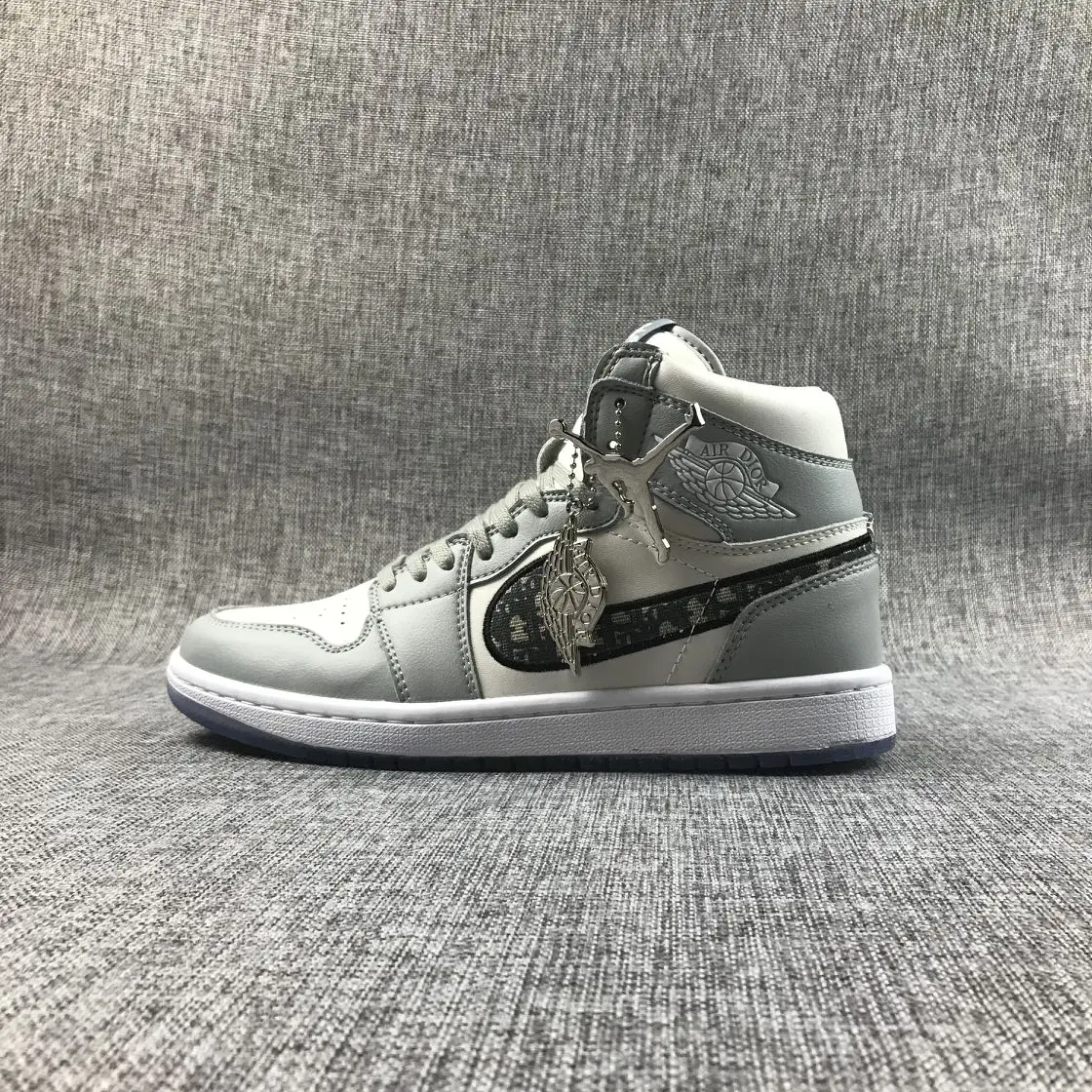 Баскетбольные Кроссовки aj Dior x Air Jordan 1 мужские и женские кроссовки с высоким