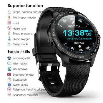 

L9 Full touch Smart Watch IP68 Waterproof Bluetooth Smart Bracelet Men Women ECG PPG Heart Rate Blood Pressure oxygen Monitor