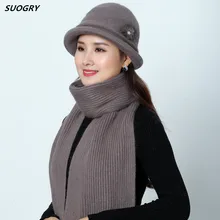 Зимняя шапка новая женская Горячая Мода леди кролик меховые зимние шапки ведро цветок украшение для прически для женщин взрослых женщин шляпа