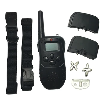 

for 2 dogs Dog training collar 300m shock vibration add reset button with bird tweet