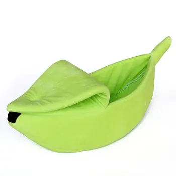 

Funny Banana Shape Pets Cat Bed House Cozy Cute Banana Puppy Cushion Kennel Warm Portable Pet Basket Supplies Mat Beds