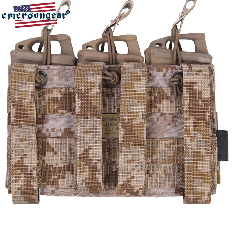 Emerson gear Tactical 5,56. 223 тройной Подсумок модульный MOLLE M4 AK AR Тактический Магнитный чехол Военная военная игра Пейнтбол Снаряжение
