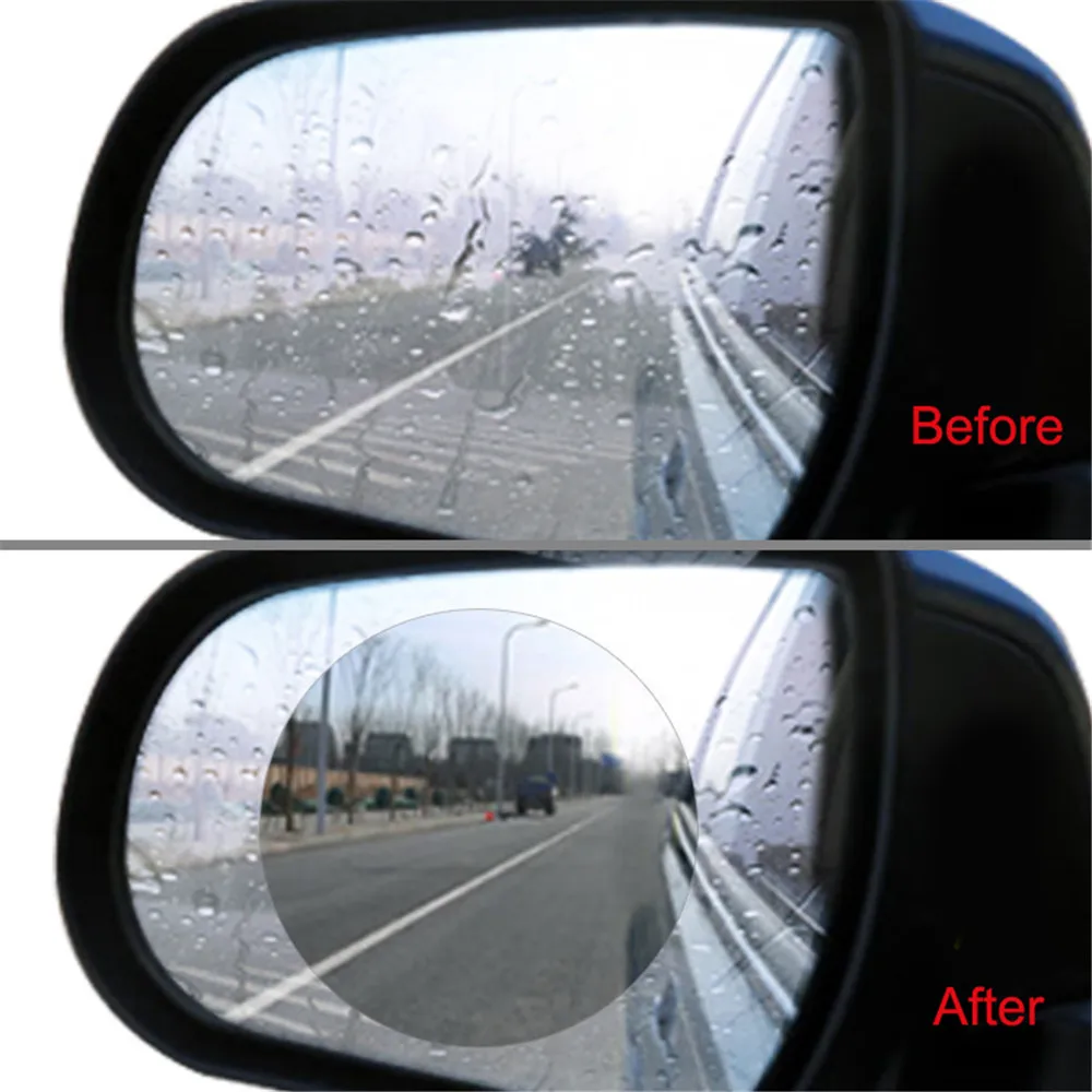 

2PCS Car Rearview Mirror Protective Film Universal Auto Styling Waterproof Anti Fog Rain Window Clear Rainproof Motor Sticker