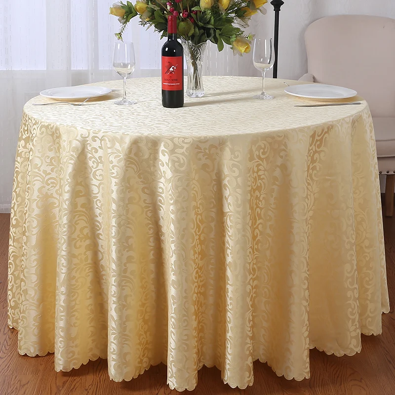 Custom Size Wedding Table Cloth Rectangular Solid Round Tablecloth Table Cover For Christmas Birthday Party Hotel Decoration