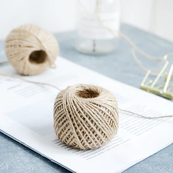 

64M office stationery gift decoration hemp rope handbag envelope hemp rope photo wall primary color retro natural linen rope