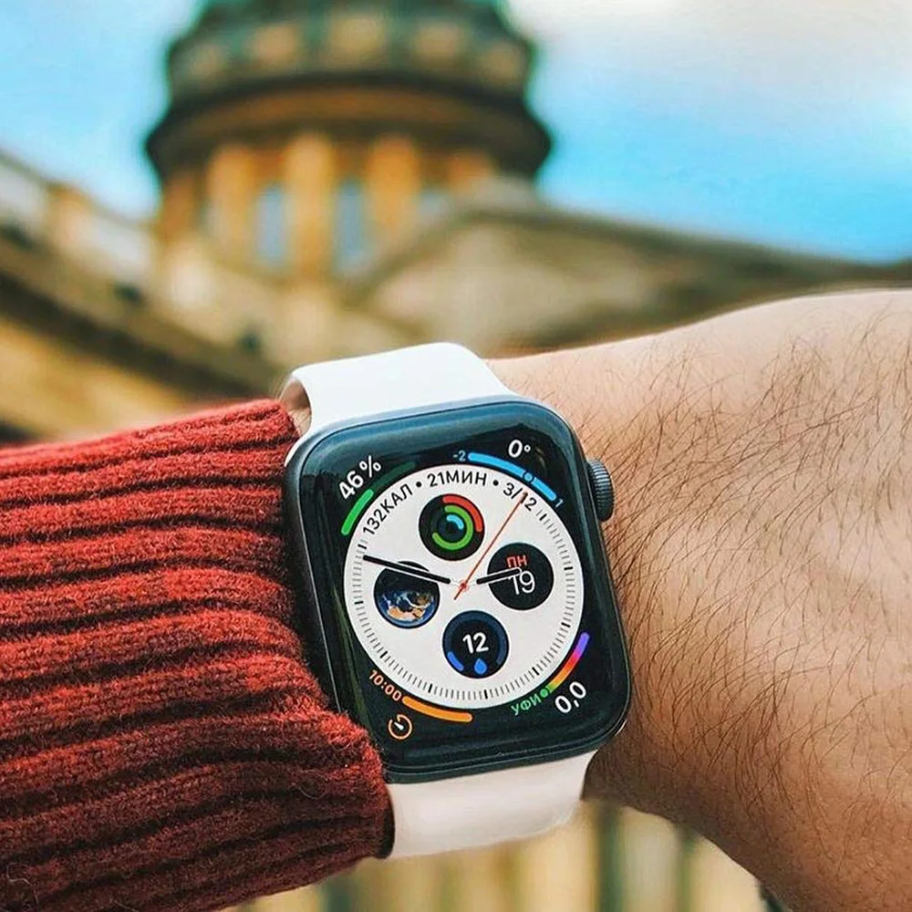 Силиконовый ремешок для Apple Watch, ремешок 40 мм, 44 мм, серия 5, 4, резиновый спортивный браслет, ремешок для Apple watch 38 мм, 42 мм, серия 3, 2, 1