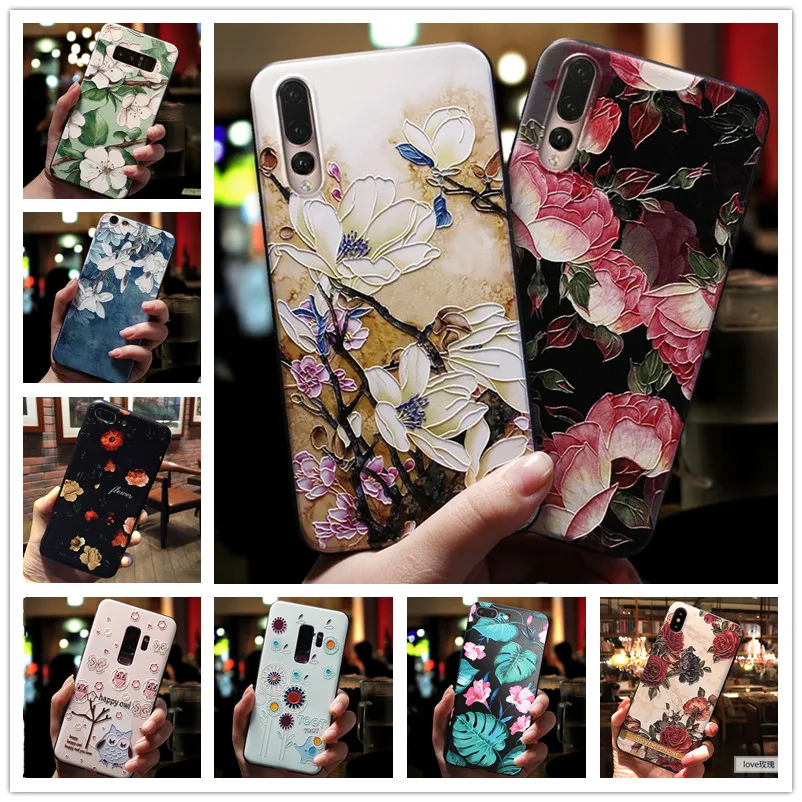 

For VIVO V17 Neo Case 3D Flower Emboss Silicone Phone Cases For VIVO Z5 Y7S Cover soft Coque for Vivo Iqoo Neo V17Neo S1 6.38