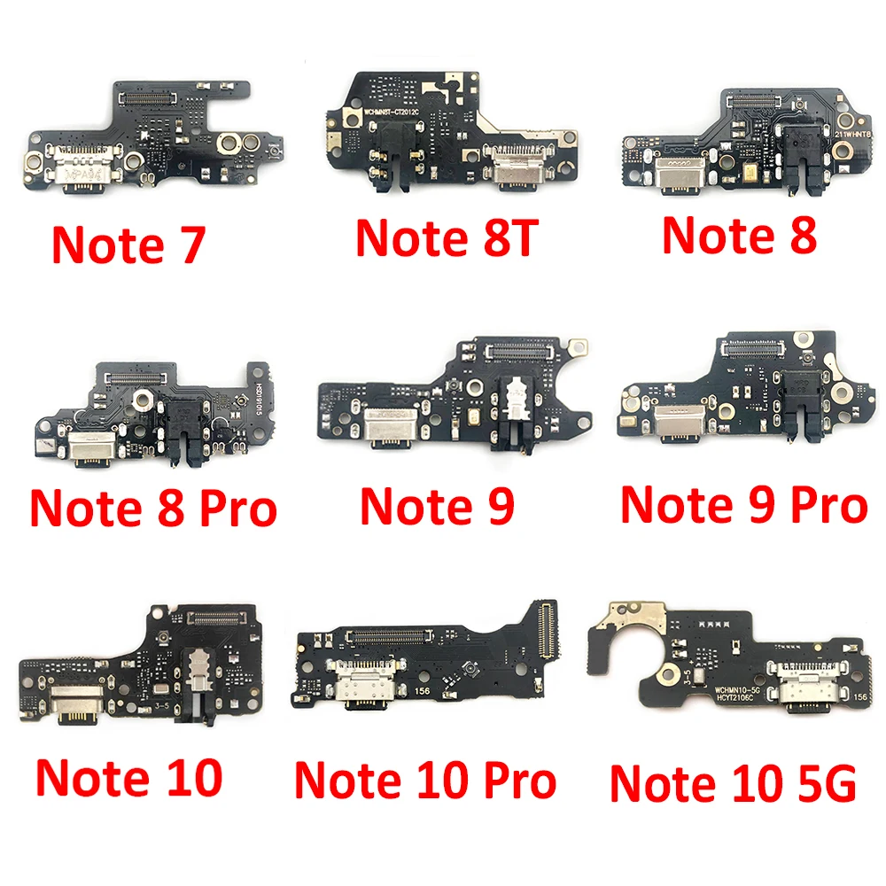 USB-порт для зарядки микрофон док-разъем плата гибкий кабель Xiaomi Redmi Note 5 5A 6 7 8 8T 9 9s 10