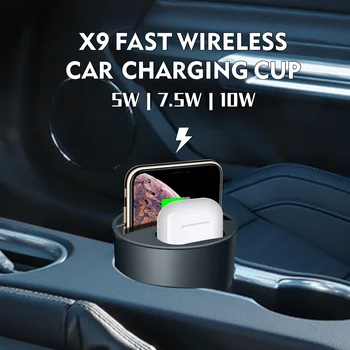 

Car Wireless Charger Cup Charge Stand Charging Mount Phone Holder for Smartphone NC99