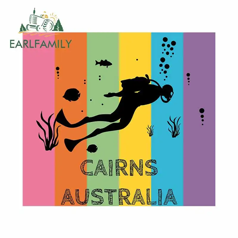 EARLFAMILY 13 см x 11 8 для дайвинга на Cairns креативные автомобильные стикеры прикуса