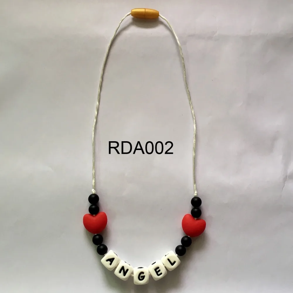 kid silicone teething necklace2