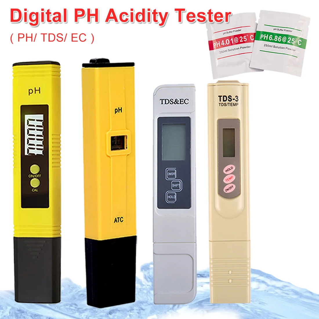 0 0-14.00ph /0-9990ppm Портативный цифровое устройство контроля pН/tds-метр/ec-метр тестер