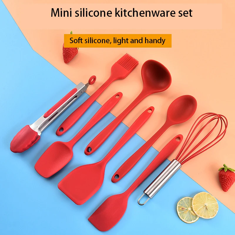 Mini Silicone Frying Shovel for Kitchen Utensils Auxiliary Food