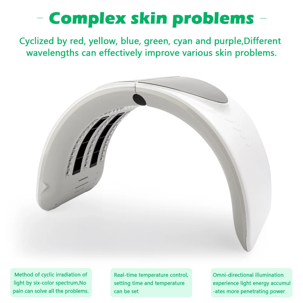  7 Colors PDT Led Light Therapy LED Mask Skin Rejuvenation Photon Device Spa Acne Remover Anti-Wrink - 33013122386