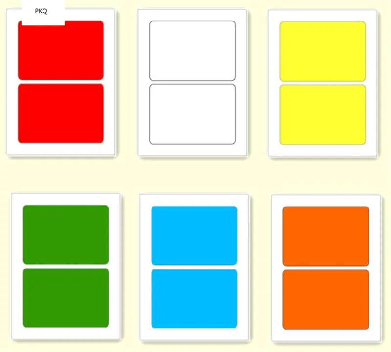 Желтая этикетка наклейка белая этикетка зеленая запись именная наклейка синие чистые липкие стикеры Красная этикетка оранжевый ребенок стикер для канцелярских товаров - Цвет: 12Sheets-Red-50x75mm
