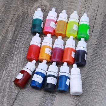 

Hot Sell Epoxy Resin Pigment 15 Color Liquid Highly Concentrated Epoxy Resin Colorant Resin Coloring Art Jewelry Making Supplies
