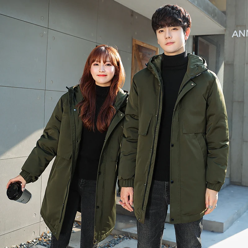 2021 new working white eiderdown leisure youth popular down jacket lovers warm coat men and women simple hats black jacker