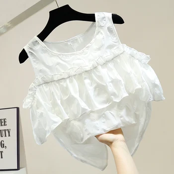 

Ruffles Splicing Off Shoulder Pullover Blouse for Women Summer Shirts Lady's Summer Tops Blusas Mujer De Moda 2020 Ropa De Mujer